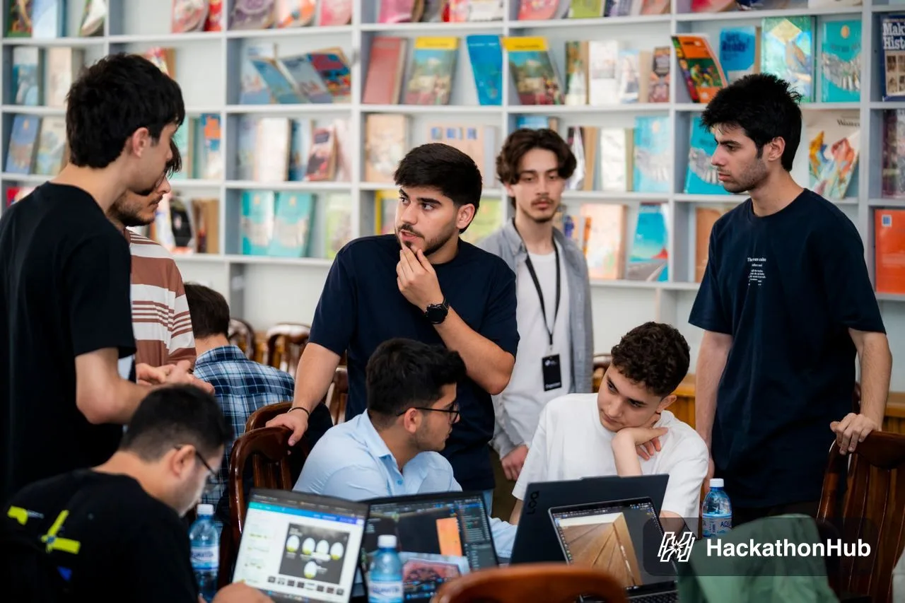 Teams collaborating during the OYU GameDev Bootcamp game jam