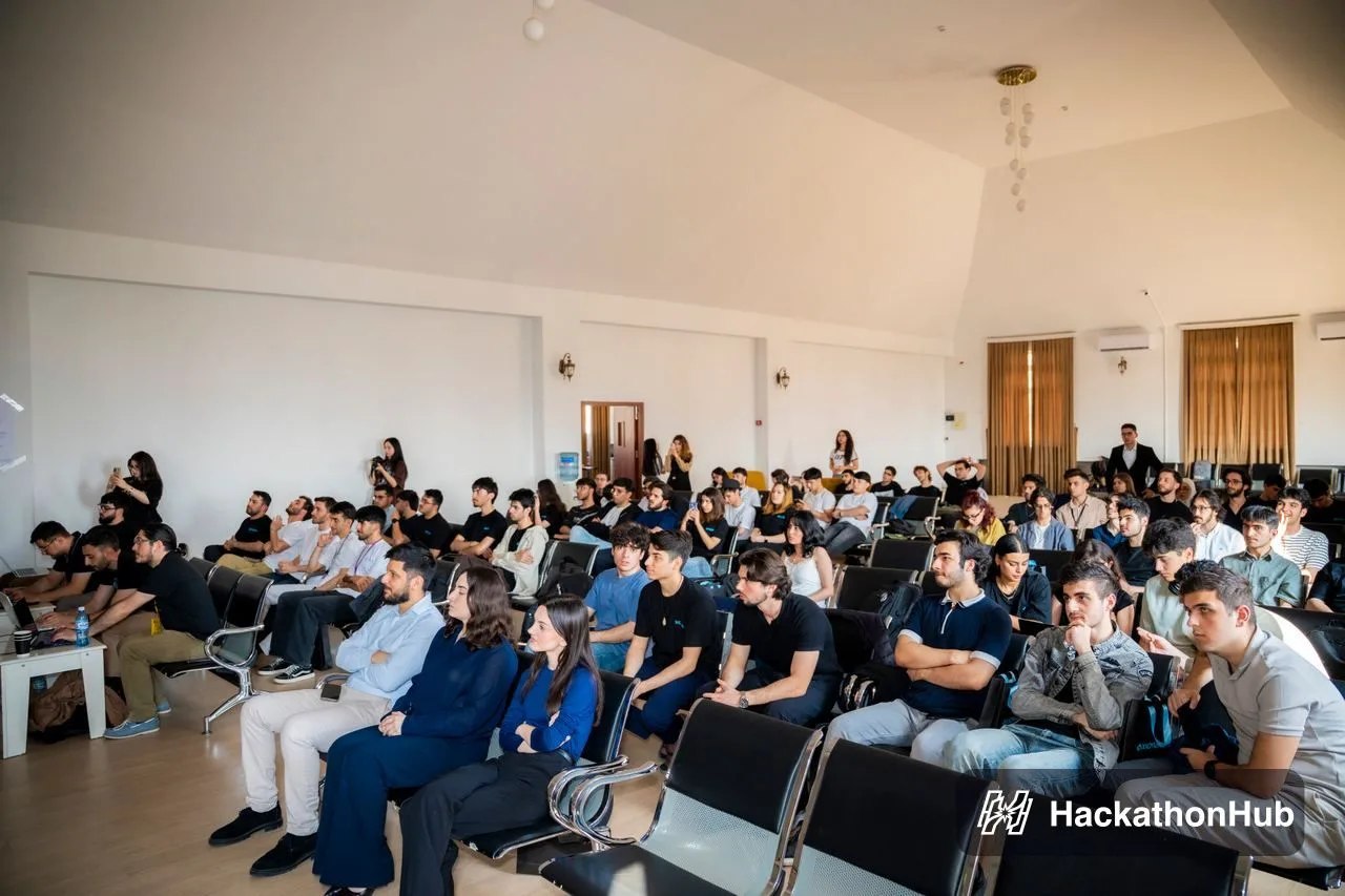 The demo-day audience at OYU GameDev Bootcamp