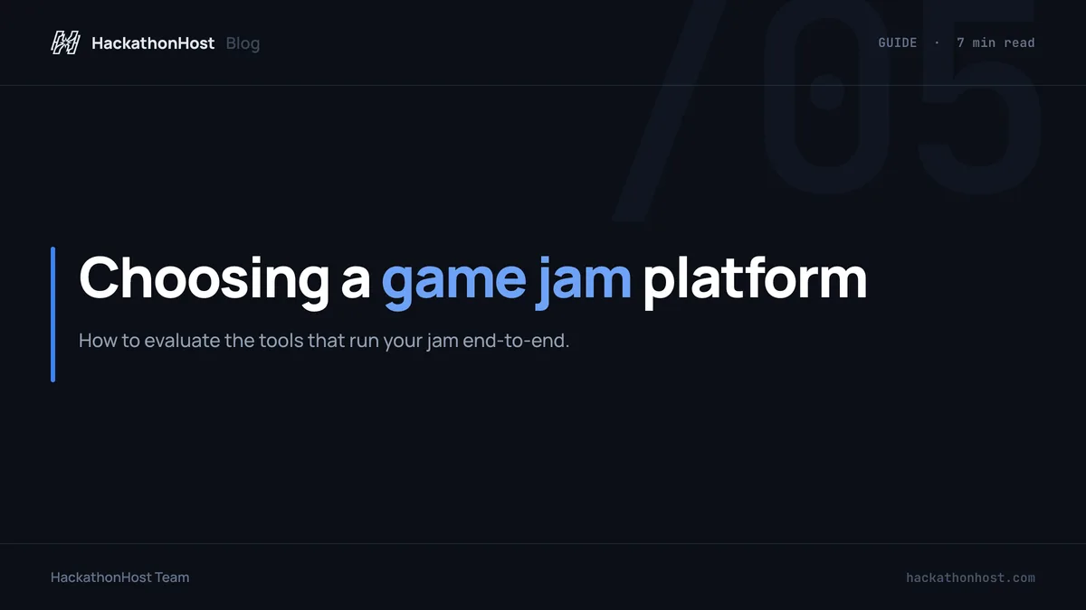 Choosing a game jam management platform