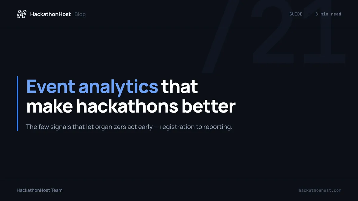 Event Analytics That Make Hackathons Better