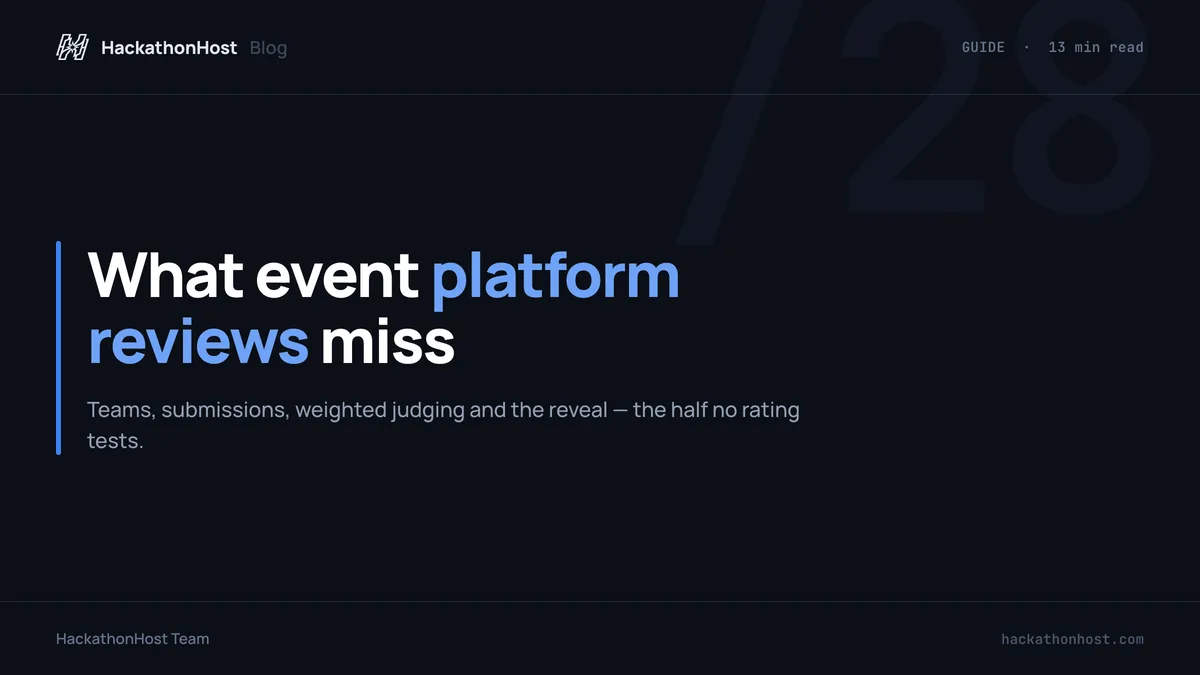 Hackathon Event Platform Reviews: What Actually Matters