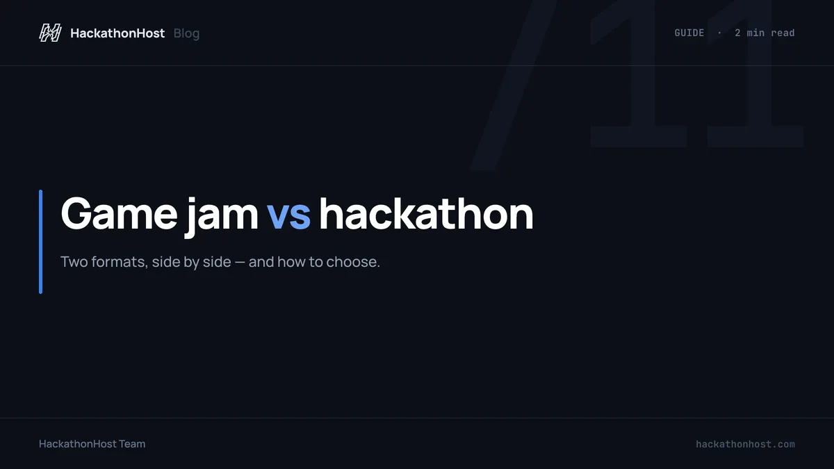 Game jam vs hackathon: the key differences