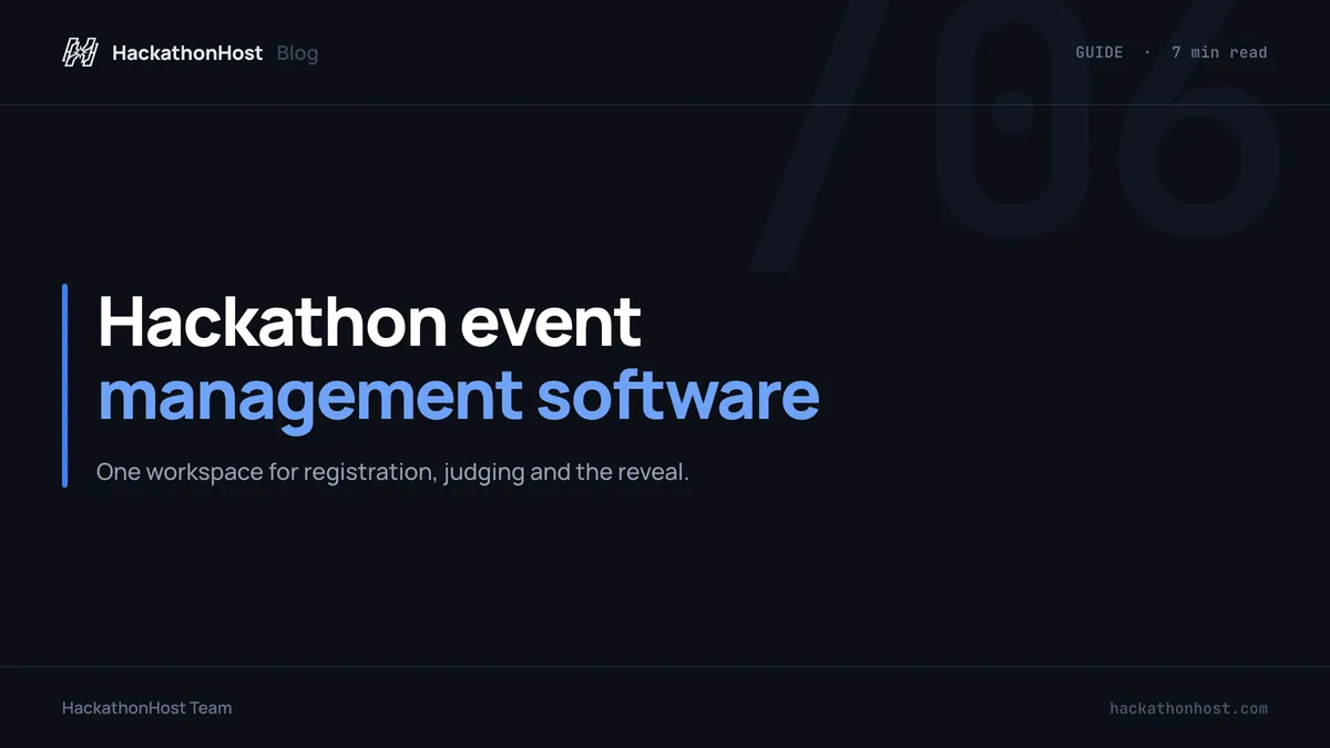 Hackathon event management software that fits