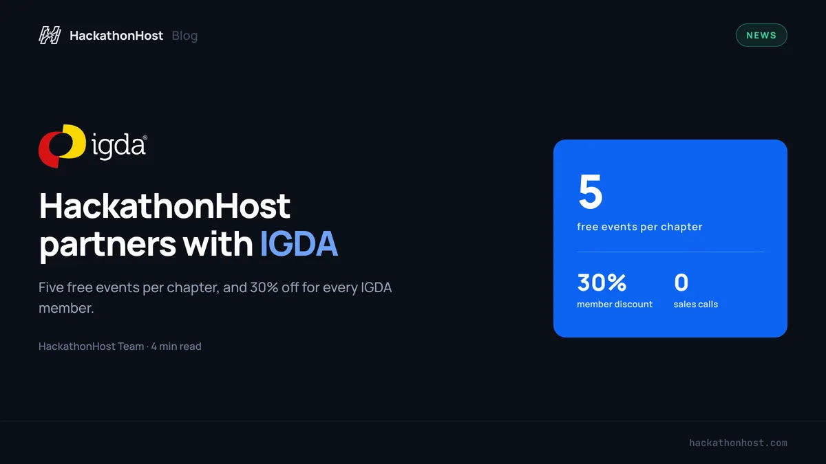 HackathonHost Partners with IGDA