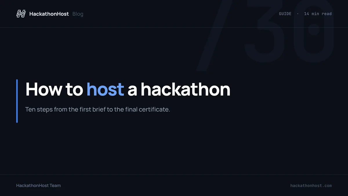 How to Host a Hackathon: A 10-Step Guide (2026)