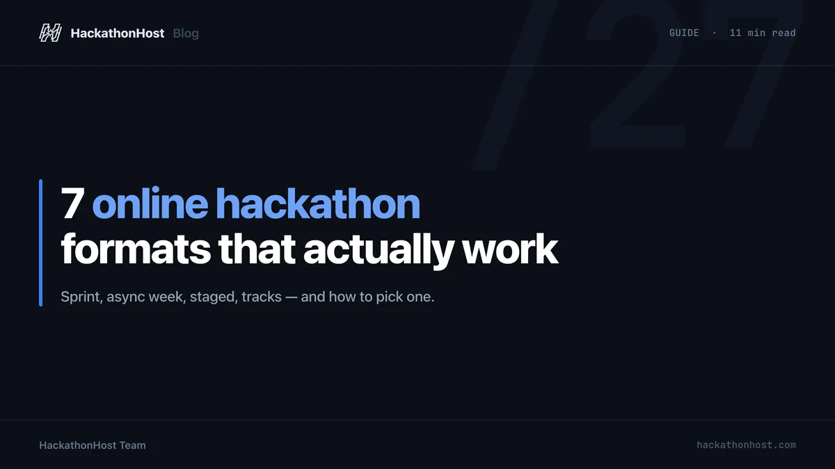 7 Online Hackathon Formats That Actually Work