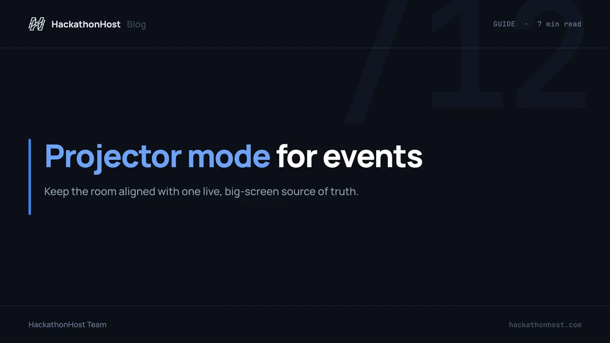 Projector Mode for Events That Run Clean