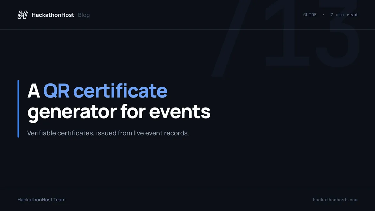 QR Certificate Generator for Events