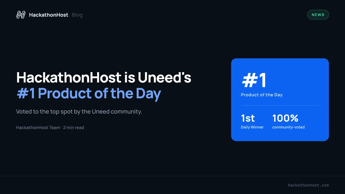 HackathonHost is Uneed's #1 Product of the Day