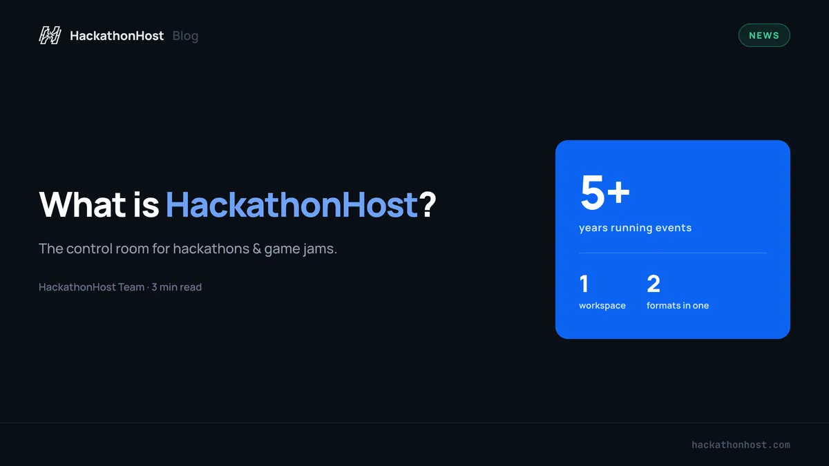 What is HackathonHost.com? — hackathon & game jam platform
